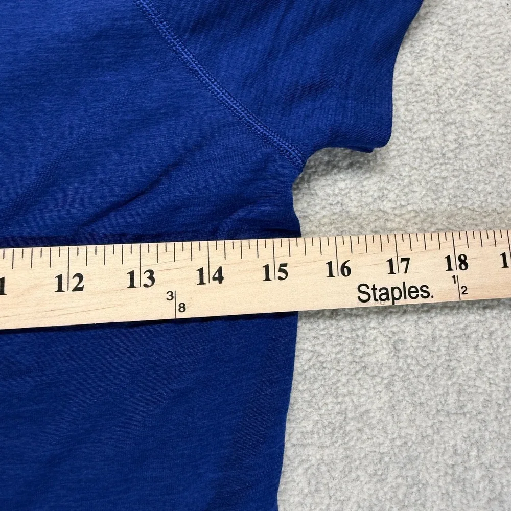 Lululemon Womens Swiftly Tech Cropped Top Cobalt Blue Short Sleeve Lightweight 6